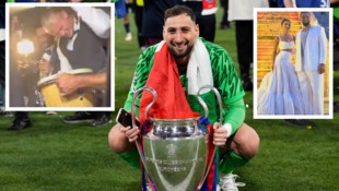 Haaland-Überraschung für Gianluigi Donnarumma und seine Partnerin Alessia Elefante. 