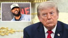 Us-Präsident Donald Trump hat mit einer Äußerung zu LeBron James (oben links) für Empörung ...