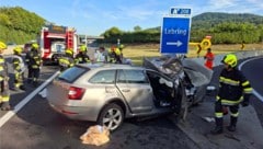 Schwerer Unfall bei der Autobahnabfahrt Lebring.