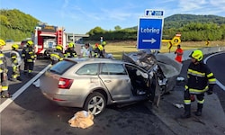 Schwerer Unfall bei der Autobahnabfahrt Lebring.
