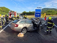 Schwerer Unfall bei der Autobahnabfahrt Lebring.