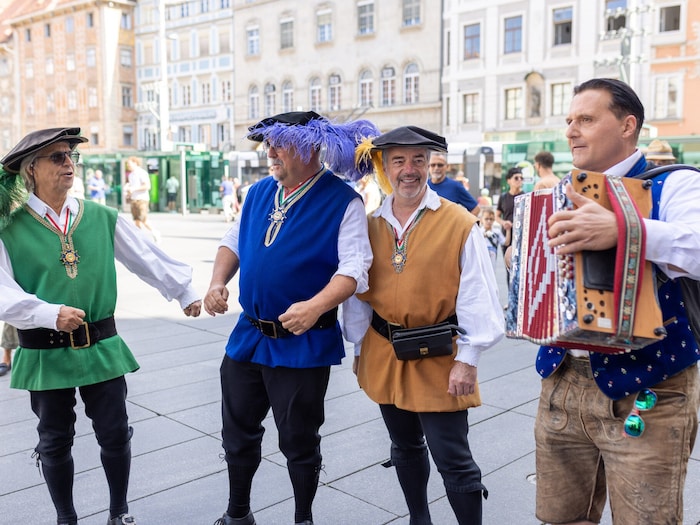 In der Innenstadt wurde aufgespielt.