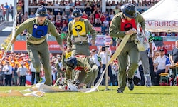 Die Mannschaft aus Bad Mühllacken beim Siegeslauf