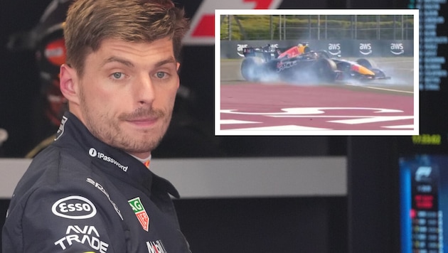 Max Verstappen drehte sich kurz vorm Finish.