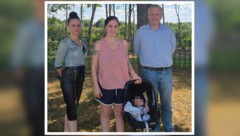 Kathi (23) mit James und ihren Anwälten Elisabeth Thaler und Manfred Arbacher-Stöger