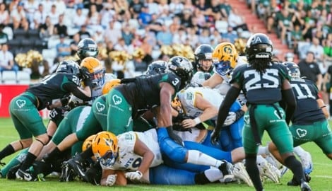 Im Finale zwischen den Grazer Giants und den Dragons ging es ordentlich zur Sache.