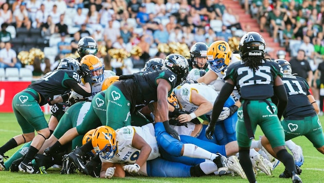 The final between the Graz Giants and the Dragons was a real battle.