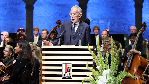 Eröffnete mit nachdenklichen und mahnenden Worten die Salzburger Festspiele: Bundespräsident ...
