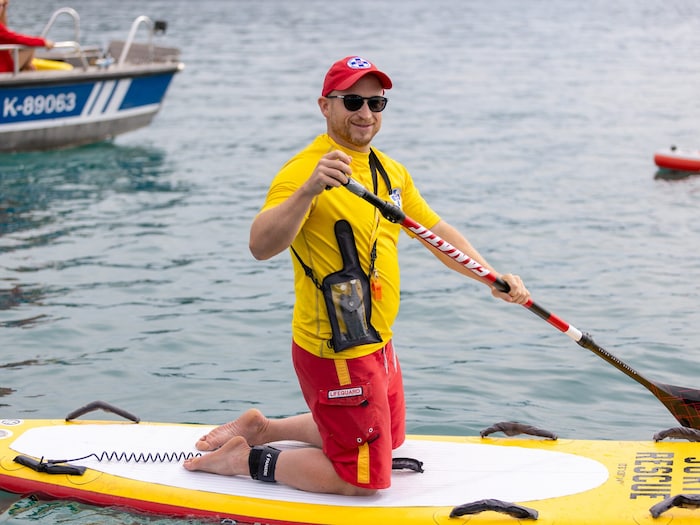 Mathias Möseneder war am Hochzeitstag für die Wasserrettung im Einsatz.