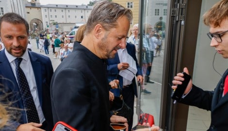 Philipp Hochmair wollte bei der großen Festspiel-Eröffnung von Kameras nichts wissen.