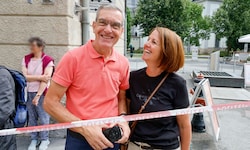 Ernst und Angelika sind extra aus dem Pinzgau angereist, um dem Treiben einmal zuzusehen ...