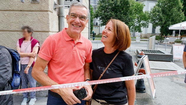 Ernst und Angelika sind extra aus dem Pinzgau angereist, um dem Treiben einmal zuzusehen ...
