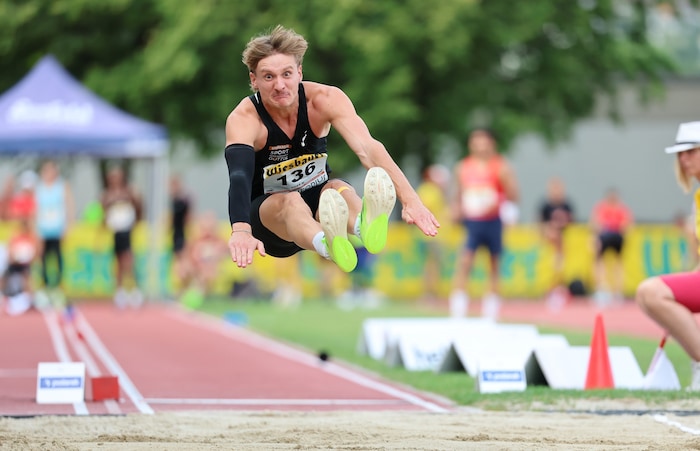 Niklas Voss verpasste Gold im Weitsprung nur um Haaresbreite.