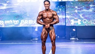 Ließ die Muskeln spielen: Lukas Weissmann holte sich den Weltmeistertitel in Budapest.