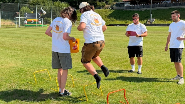 Im Sog der Bierolympiade begeisterten die Teams mit Sprungkraft und wuchsen über sich hinaus.