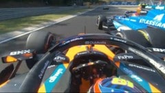 Carlos Sainz (re.) kollidierte mit Oscar Piastri.