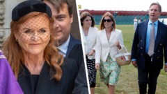 Sarah Ferguson und Paddy McNally (r. im Bild mit den Prinzessinnen Eugenie und Beatrice) verband ...