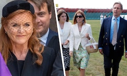 Sarah Ferguson und Paddy McNally (r. im Bild mit den Prinzessinnen Eugenie und Beatrice) verband ...