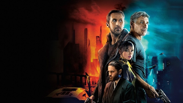 Starbesetzung bei „Blade Runner 2049“: Ryan Gosling, Harrison Ford, Ana de Armas und Jared Leto.