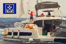 Die kroatischen Einsatzkräfte dokumentierten die Rettungsaktion unter schwierigen ...