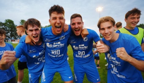 Die Leitha-Boys wollen auch heute gegen die WSG Tirol wieder jubeln.