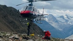 Die Libelle Tirol musste zuletzt mehrmals Leichen abgestürzter Bergsteiger bergen – hier auf der ...
