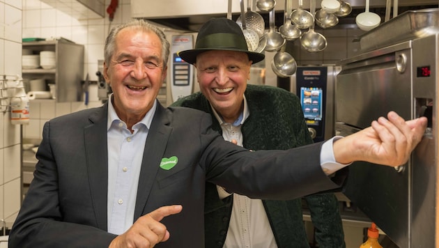 Johann Lafer mit Josef Sorger – die beiden waren zur gleichen Zeit Lehrlinge.