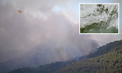 Die Rauchentwicklung durch die Brände in Spanien und Frankreich zeigt sich mittlerweile auch in ...