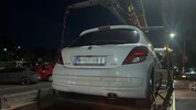 Der weiße Peugeot wurde vom Behindertenparkplatz abtransportiert. 