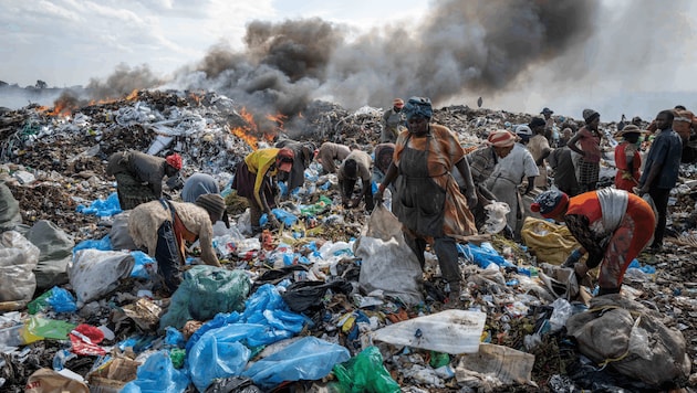 Gebrauchte und neue Kleidung wird aus Europa und China nach Kenia geschickt, um als sogenannte ...