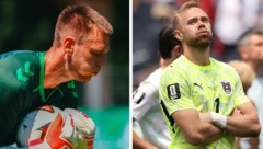 Karl Hein (links) ist bereit, sich dem Duell mit ÖFB-Goalie Alexander Schlager zu stellen. 