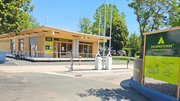 So präsentiert sich die Falkensteiner Campinganlage beim Strandbad Klagenfurt.