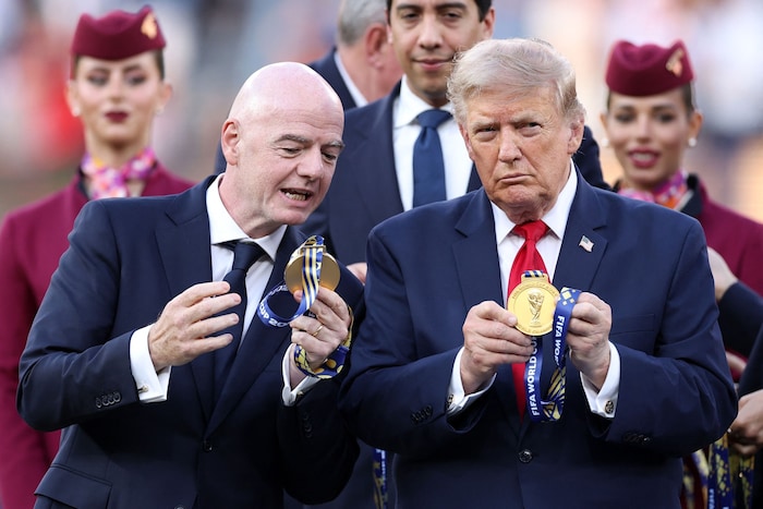 Infantino and Trump at the World Cup final.
