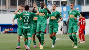 Rapid bejubelte bereits in Andorra einen sicheren 3:1-Sieg.