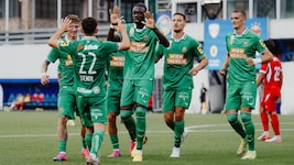 Rapid bejubelte bereits in Andorra einen sicheren 3:1-Sieg.