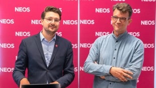 Der steirische Parteichef Niko Swatek (links) bedauert den Rückzug von Phillipp Pointner. 