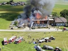 Insgesamt drei Gebäudeteile wurden durch die Flammen vernichtet.