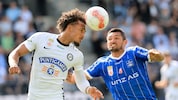 Ronivaldo (r.) will mit Blau-Weiß zurück in die Bundesliga.