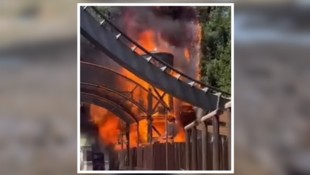 Eine Holzkonstruktion im beliebten italienischen Freizeitpark Gardaland hat Feuer gefangen.
