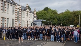 Die Sturm-Fans marschierten durch Schottlands Hauptstadt.