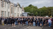 Die Sturm-Fans marschierten durch Schottlands Hauptstadt.