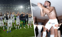 Sturm Graz feierte nach der Partie mit den Fans und in der Kabine. 
