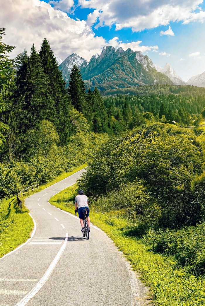 Eine „Autobahn“ für Radfahrer: „Krone“-Grafiker Michael Chvatal auf den ersten Metern der ...