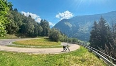 In Serpentinen von Mallnitz hinunter ins Mölltal – eine Straße ganz für uns allein.