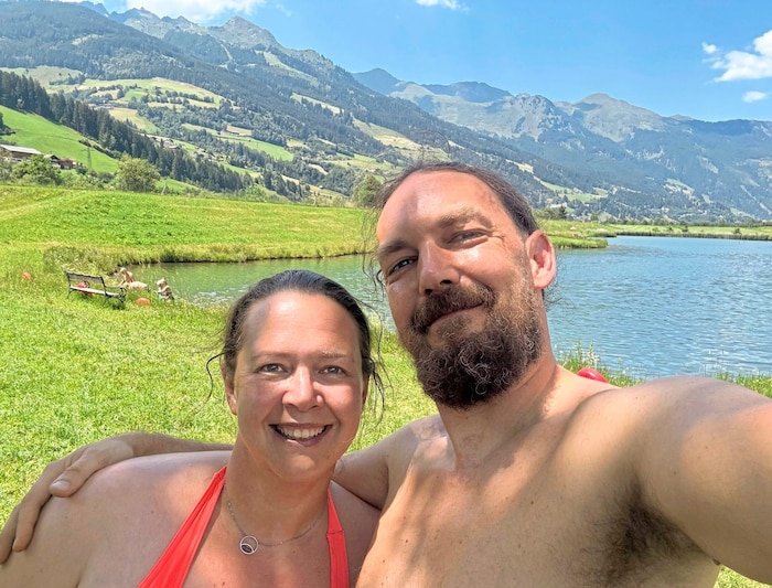Abkühlen am Gasteiner Badesee: Ein großes Danke an den Bademeister aus Werfen für den Tipp!