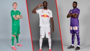 Tonni Adamsen (links), Kevin Boma (mitte) und Ibrahim Buhari spielen erstmals in der Bundesliga.