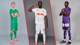 Tonni Adamsen (links), Kevin Boma (mitte) und Ibrahim Buhari spielen erstmals in der Bundesliga.