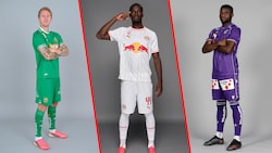Tonni Adamsen (links), Kevin Boma (mitte) und Ibrahim Buhari spielen erstmals in der Bundesliga.