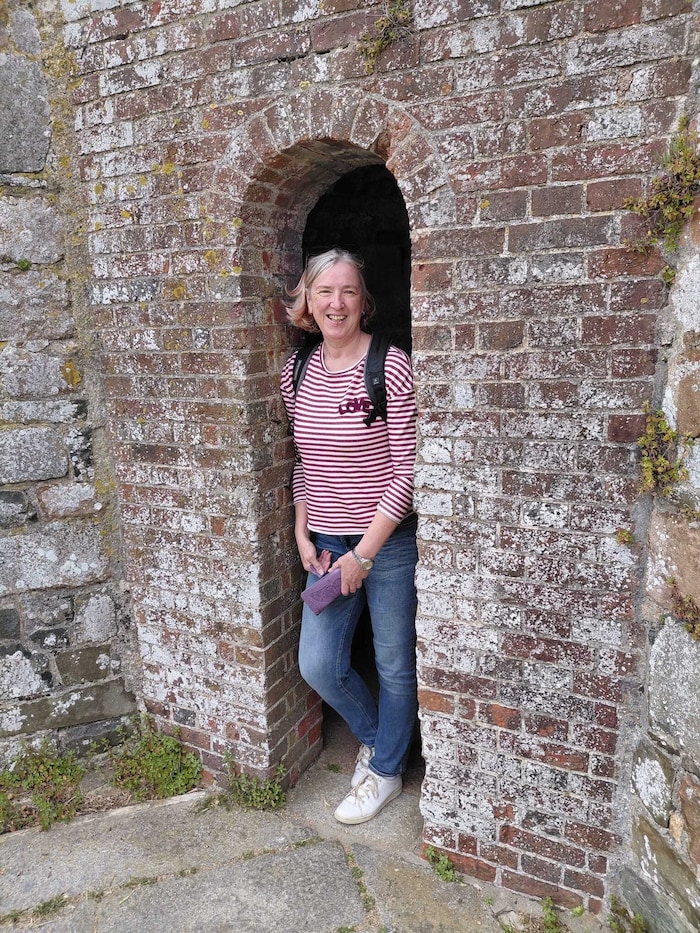 Autorin Eva Bukovec beim Besuch von Elizabeth Castle