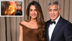 Drama in Südfrankreich: George und Amal Clooney mussten wegen der  verheerenden Waldbrände ...